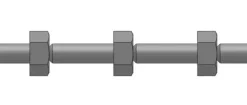 Hex Bolt Head (Nickel Silver) L (44pcs)