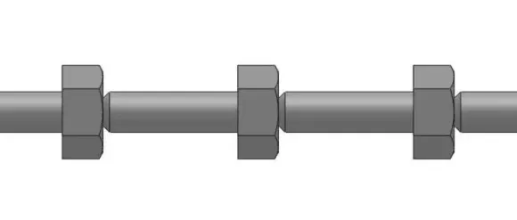 Hex Bolt Head (Nickel Silver) M (40pcs)
