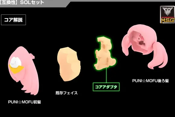 1/1 Megami Device M.S.G 05 Face Set SOL Skin Color D