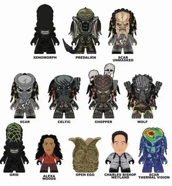 Titans Vinyl Figures: Alien vs. Predator Series Mini Figure: 1Box (20pcs)