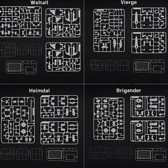 1/144 Xenogears Structure Arts Plastic Model Kit Series Vol.1 All 4 Types Box